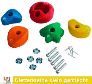 Klettersteine 5 Stck Gre klein in 5 Farben gemischt