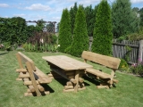 Gartenm�bel Garnitur Modell BARNI 200cm, massive Ausf�hrung
