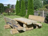 Gartenm�bel Garnitur Modell FRED 150cm, sehr massive Ausf�hrung