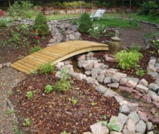 Teichbrcke - Gartenbrcke Modell 250 aus imprgniertem Kiefernholz