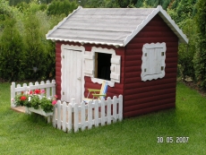 Spielhaus - Kinderspielhaus mit Veranda, Kinder Holzhaus