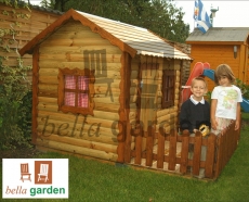 Spielhaus - Kinderspielhaus mit Veranda, Kinder Holzhaus