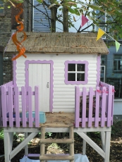 Spielhaus - Kinderspielhaus mit Veranda, Kinder Holzhaus