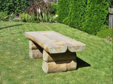 Garnitur Rustikal Fred 200cm ohne Rckenlehne, Gartenmbel Set Tisch und 2 Bnke