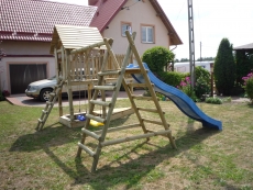 Stelzenhaus - Spielturm Meik mini mit Schaukel und Rutsche