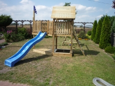 Stelzenhaus - Spielturm Meik mini mit Schaukel und Rutsche